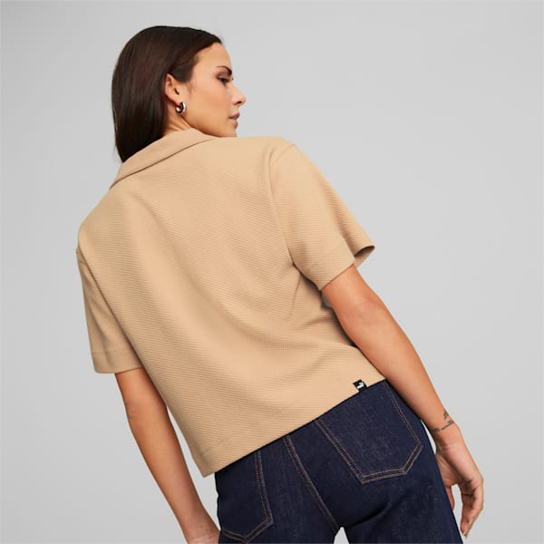 HER Polo Tee Women, Dusty Tan