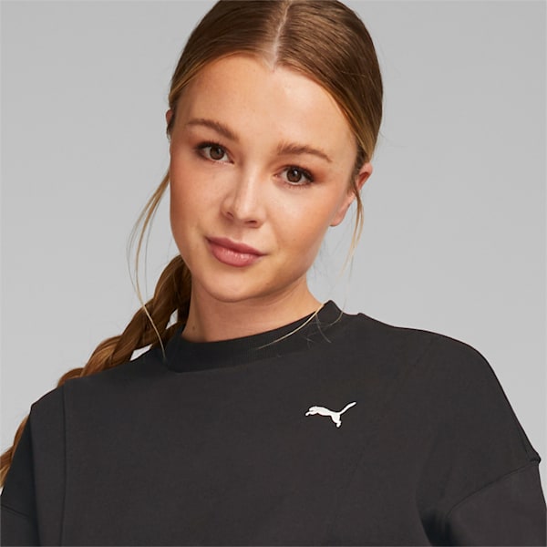 HER Women's Relaxed Fit Sweatshirt, PUMA Black, extralarge-IND
