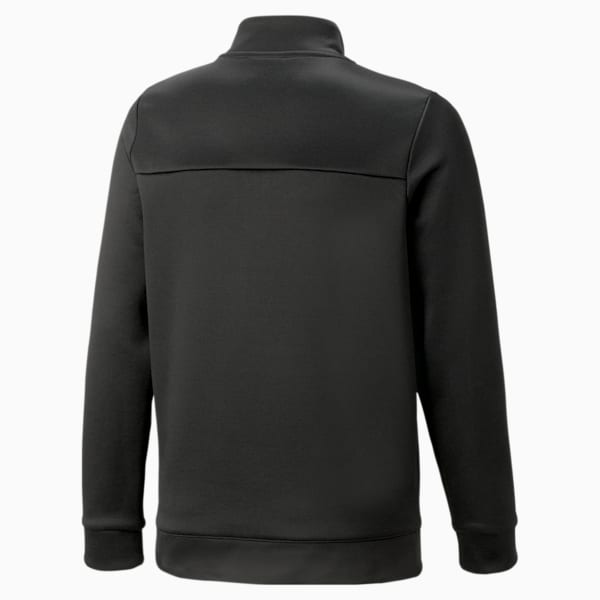 FIT Quarter-Zip Top Youth, PUMA Black-Fizzy Lime