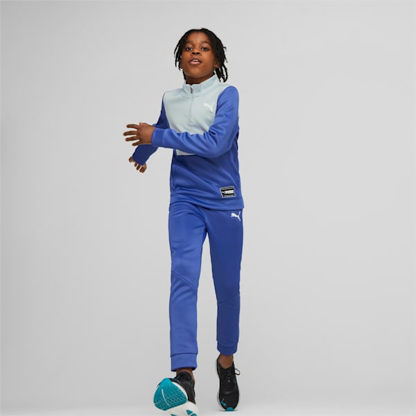 Camiseta con cierre de un cuarto Fit para niños grandes, Royal Sapphire
