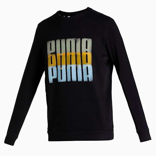 Summer Squeeze Men's Regular Fit Sweatshirt, Puma Black, extralarge-IND