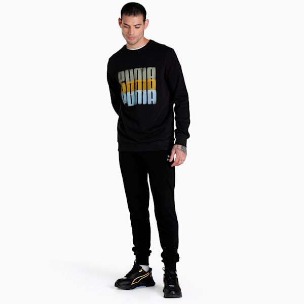 Summer Squeeze Men's Regular Fit Sweatshirt, Puma Black, extralarge-IND