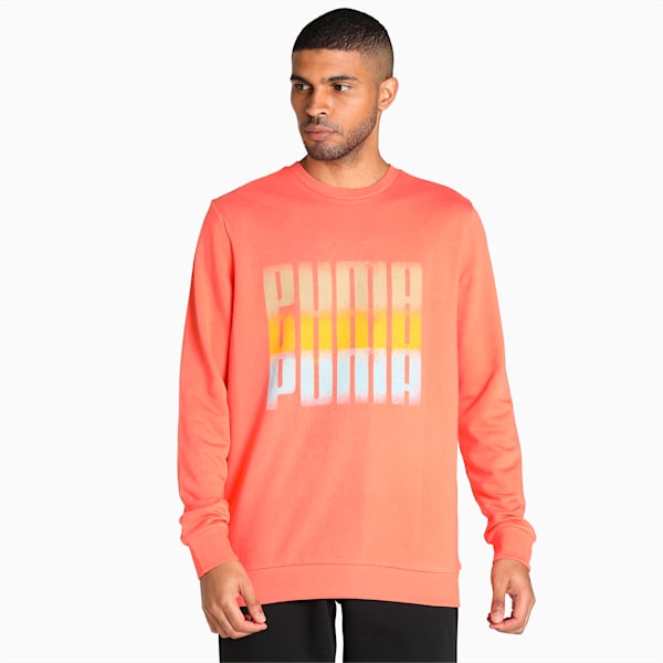 Summer Squeeze Men's Regular Fit Sweatshirt, Salmon, extralarge-IND