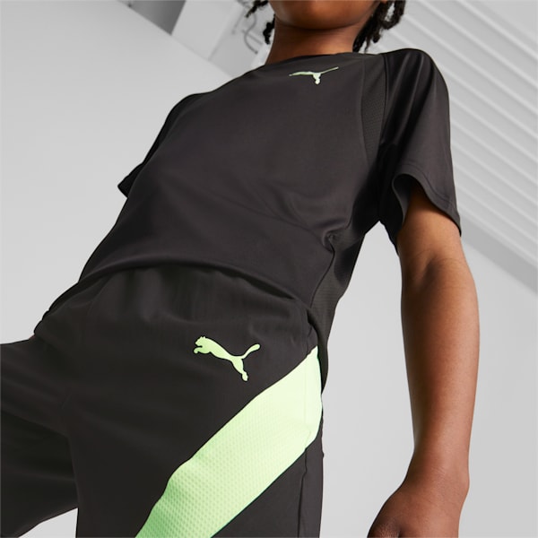 PUMA Fit Woven Shorts Youth, PUMA Black-Fizzy Lime