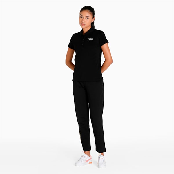 Essentials Pique Women's Regular Fit Polo, Puma Black, extralarge-IND