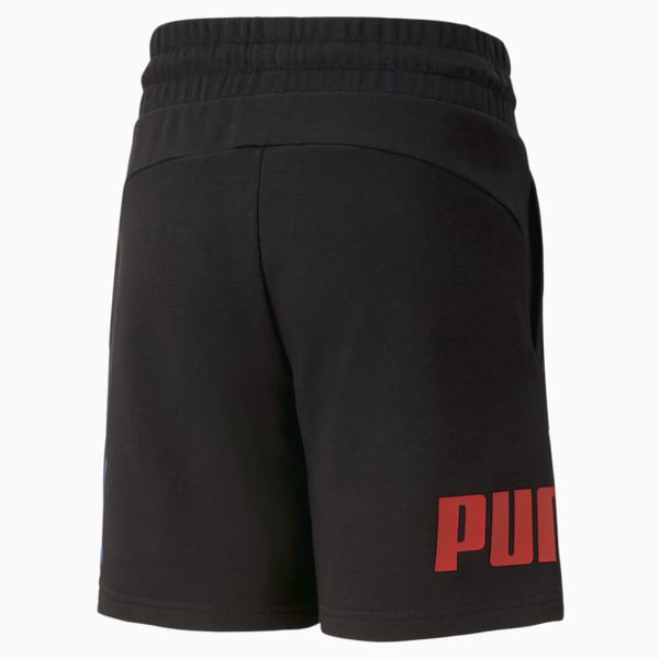 Power Cat Big Kids' Shorts, PUMA Black-Warm Earth, extralarge