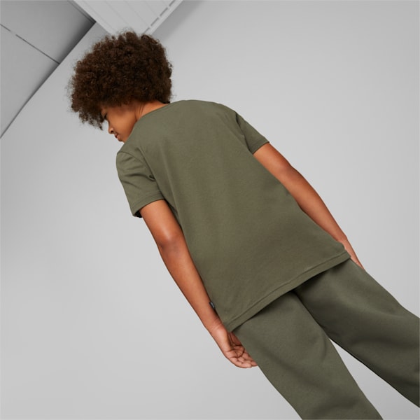 Essentials Tape Camo Tee Youth, Green Moss