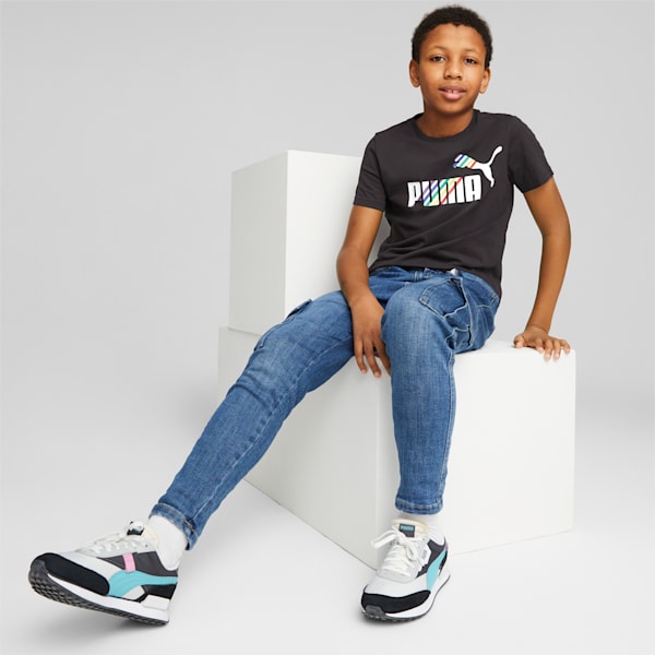 Essential+ Love is Love Youth Regular Fit T-Shirt, PUMA Black, extralarge-IND