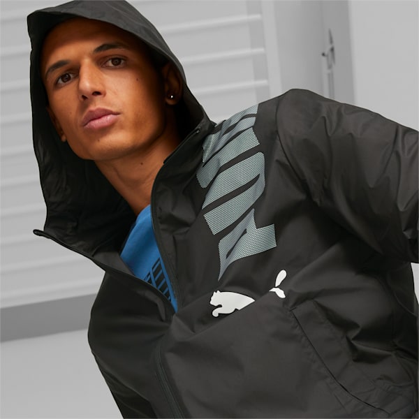 PUMA Graphic Unisex Regular Fit Jacket, PUMA Black, extralarge-IND