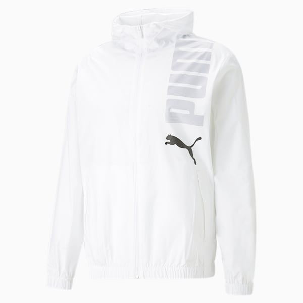 Graphic Regular Fit Jacket, PUMA White, extralarge-IND