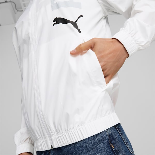 Graphic Regular Fit Jacket, PUMA White, extralarge-IND