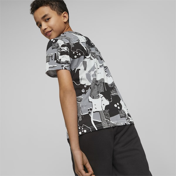 Street Art All Over Print Boys' T-Shirt, PUMA Black, extralarge-IND