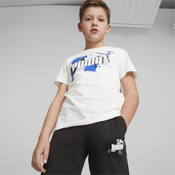 Street Art Boy's T-Shirt, PUMA White, extralarge-IND