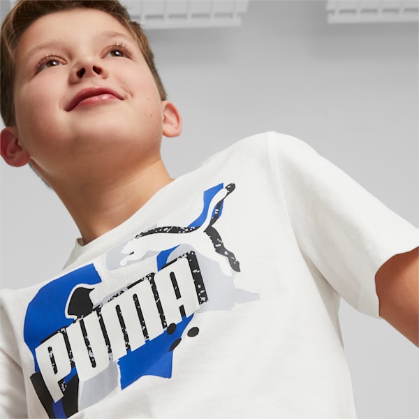 Essentials+ Street Art Boys' T-Shirt, PUMA White, extralarge-IND