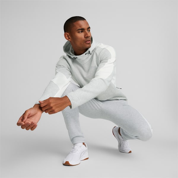 EVOSTRIPE Hoodie Men, Light Gray Heather