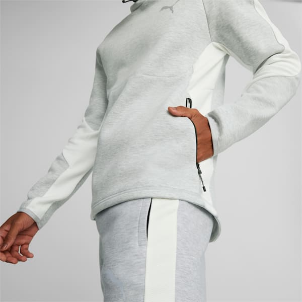 EVOSTRIPE Hoodie Men, Light Gray Heather