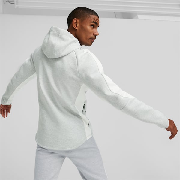 EVOSTRIPE Hoodie Men, Light Gray Heather