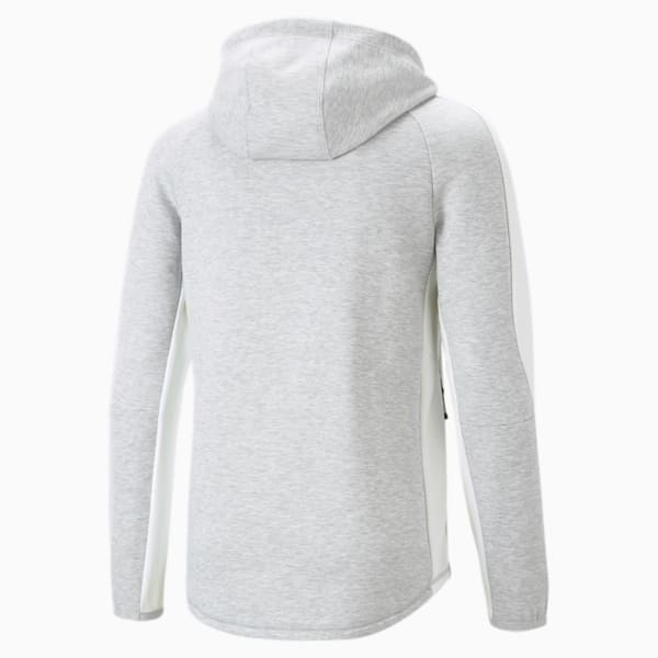 EVOSTRIPE Full-Zip Hoodie Men, Light Gray Heather