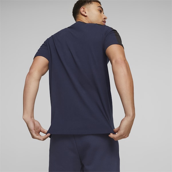 BLOCK x TAPE Men's Regular Fit T-Shirt, PUMA Navy, extralarge-IND