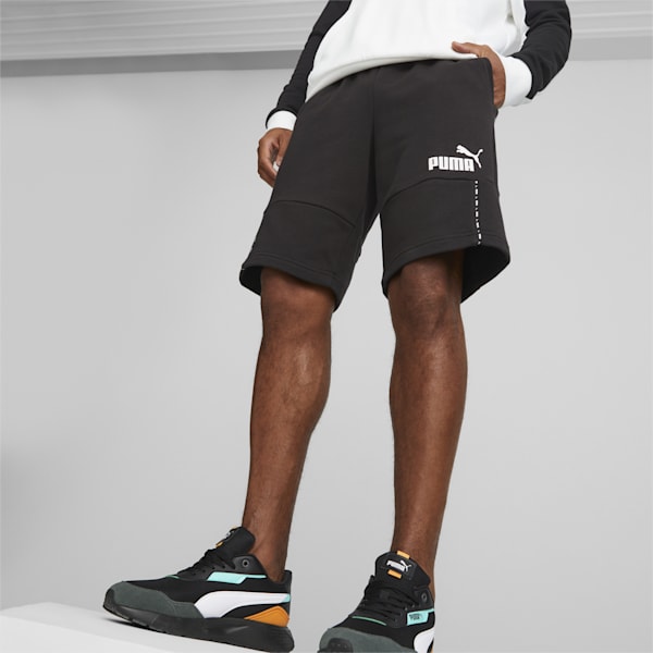 Essential BLOCK x TAPE Men's Regular Fit Shorts, PUMA Black, extralarge-AUS