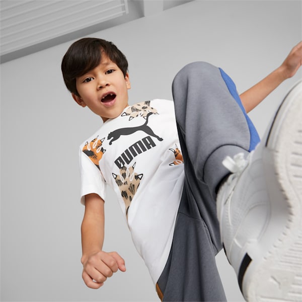 CLASSICS PUMA MATES Kids' Regular Fit T-Shirt, PUMA White, extralarge-IND