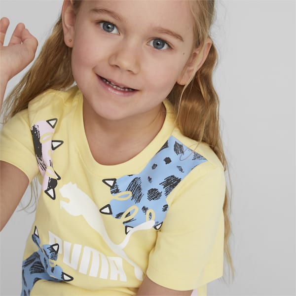 CLASSICS PUMA MATES Kids' Regular Fit T-Shirt, Light Straw, extralarge-AUS