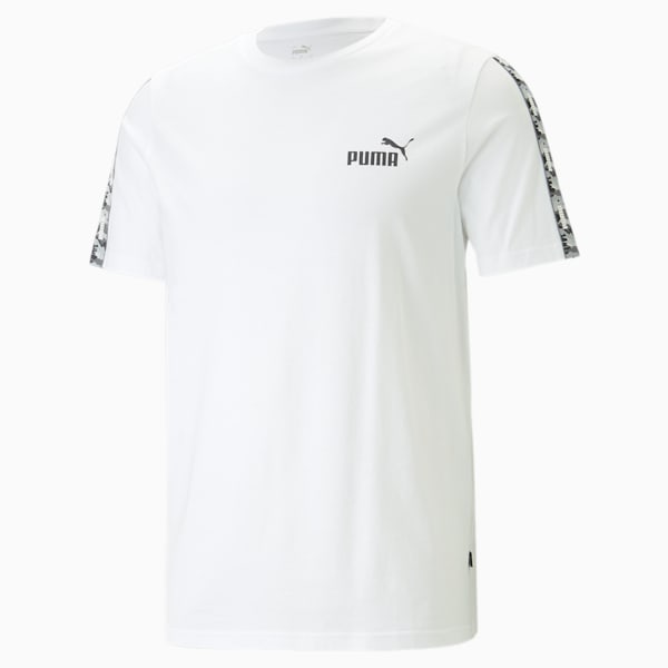 Essential TAPE CAMO Men's Regular Fit T-Shirt, PUMA White, extralarge-IND