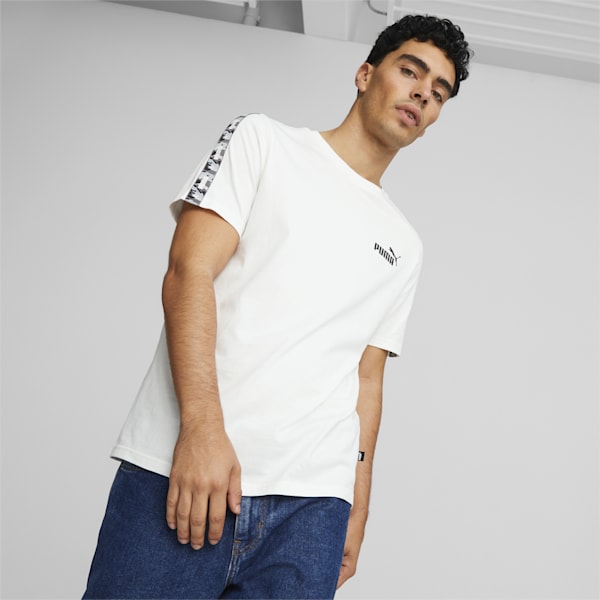 Essential TAPE CAMO Men's Regular Fit T-Shirt, PUMA White, extralarge-IND