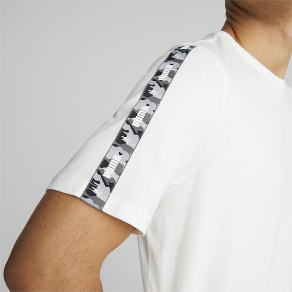 Essential TAPE CAMO Men's Regular Fit T-Shirt, PUMA White, extralarge-IND