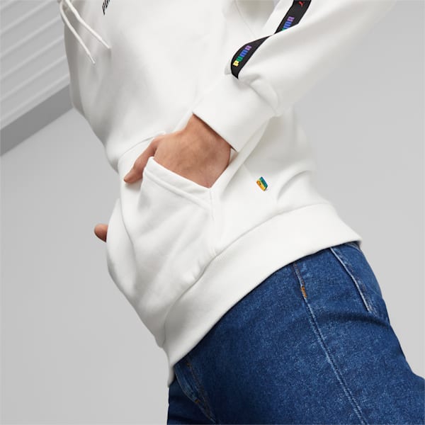 Sudadera con capucha LOVE IS LOVE para hombres, PUMA White, extralarge