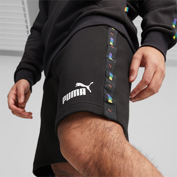 Essentials Love is Love Tape Men's Short, PUMA Black, extralarge