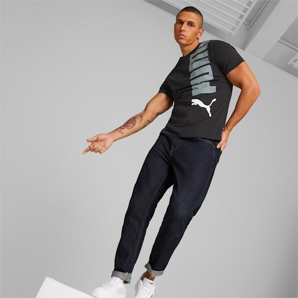 Essentials+ Logo Lab Men's Regular Fit T-Shirt, PUMA Black, extralarge-IND