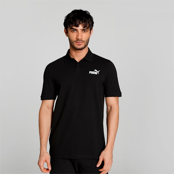 Essential ELEVATED Men's Regular Fit Polo, PUMA Black, extralarge-IND