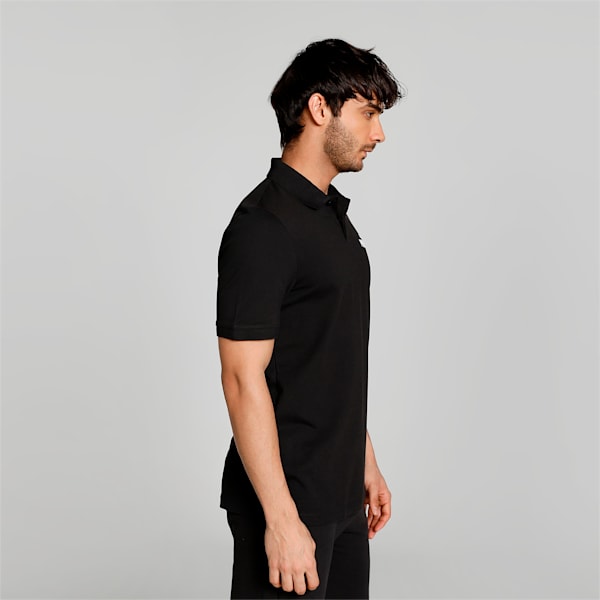 Essential ELEVATED Men's Regular Fit Polo, PUMA Black, extralarge-IND