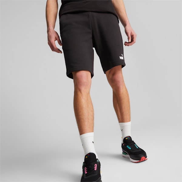 Essential ELEVATED Pique Men's Regular Fit Shorts, PUMA Black, extralarge-IND