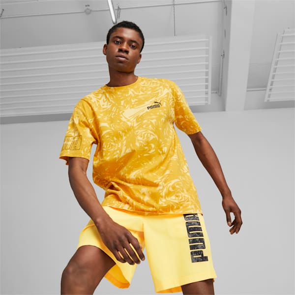 POWER AOP Men's Relaxed Fit T-Shirt, Mustard Seed, extralarge-IND