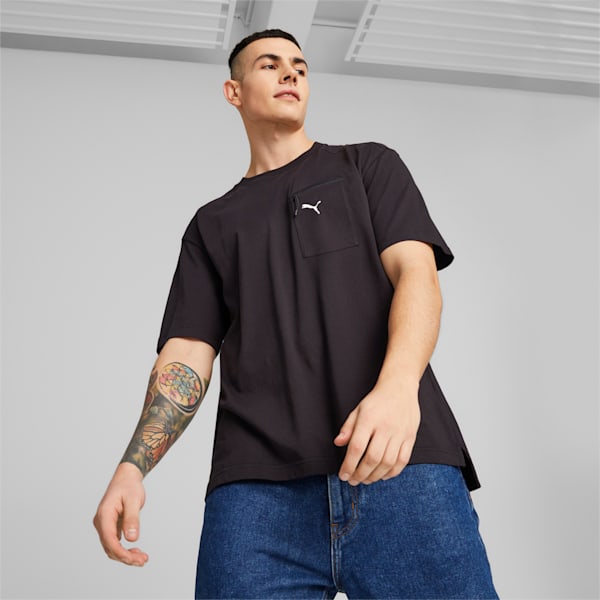 OPEN ROAD Men's Relaxed Fit T-Shirt, PUMA Black, extralarge-IND