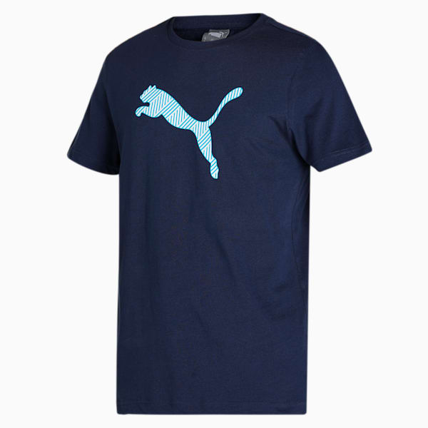 Puma Logo Men's T-Shirt, Peacoat
