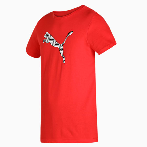 Puma Logo Men's Slim Fit T-Shirt, High Risk Red, extralarge-IND