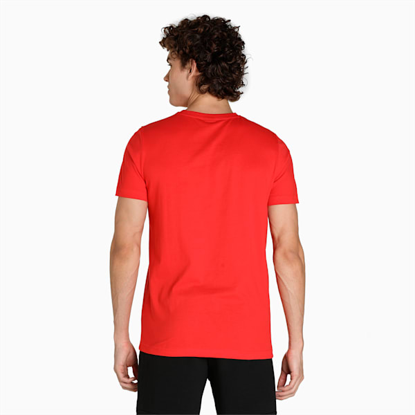 Puma Logo Men's Slim Fit T-Shirt, High Risk Red, extralarge-IND