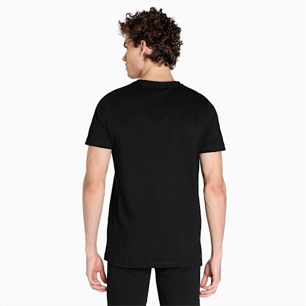 PUMA Logo Men's Slim Fit T-Shirt, Puma Black, extralarge-IND