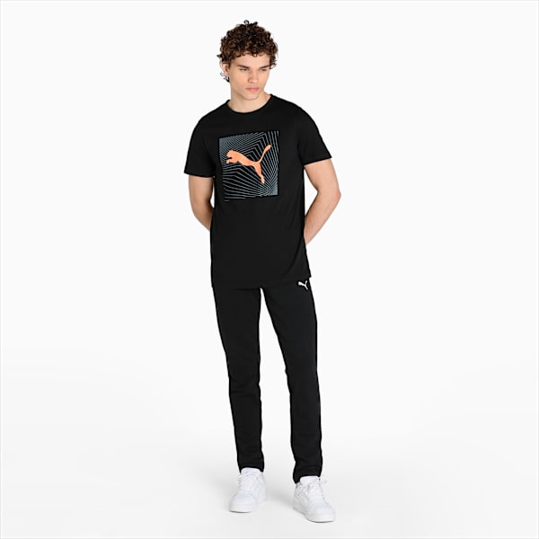 PUMA Logo Men's Slim Fit T-Shirt, Puma Black, extralarge-IND