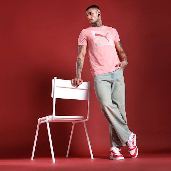 Logo Men's Slim Fit T-Shirt, Rosette, extralarge-IND