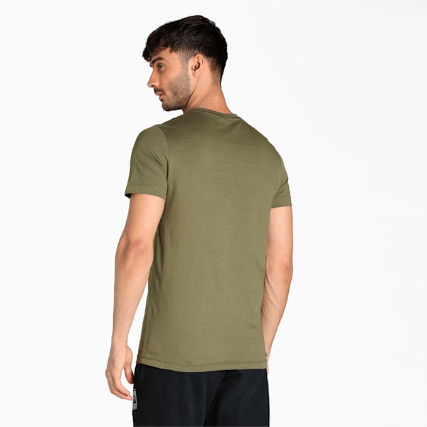 Graphic Men's Slim Fit T-Shirt, Dark Green Moss, extralarge-IND