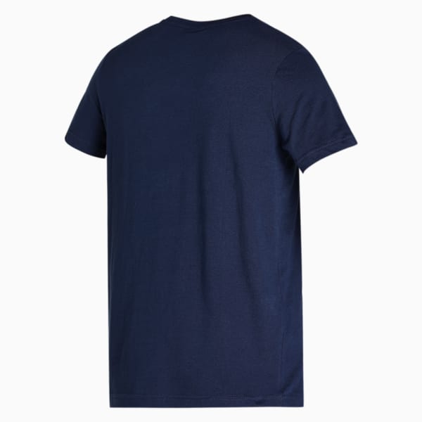 Multi Logo Graphic Men's Slim Fit T-Shirt, Peacoat, extralarge-IND