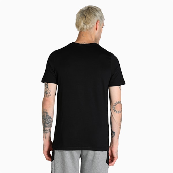 Graphic Logo Men's Slim Fit T-Shirt, Puma Black, extralarge-IND