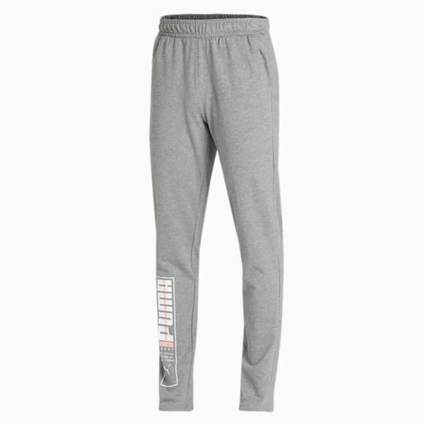 Worldwide Graphic Slim Fit Pants, Medium Gray Heather, extralarge-IND