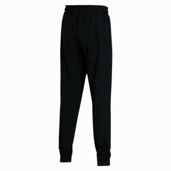 Zippered Graphic Men's Slim Fit Pants, Puma Black, extralarge-IND