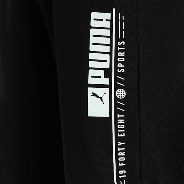 Zippered Graphic Men's Pants, Puma Black