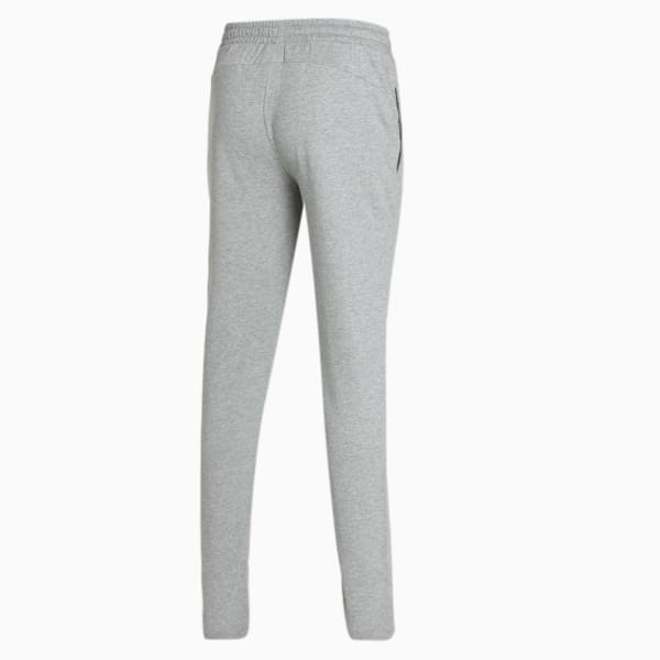 Zippered Graphic Men's Slim Fit Pants, Medium Gray Heather, extralarge-IND